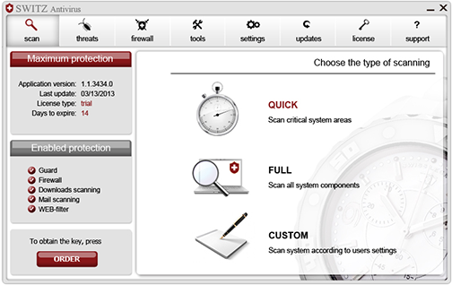 SWITZ Antivirus software